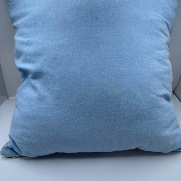 Needle Point Winter Farm Scene Throw Pillow 13.5” Sq - Picture 8 of 10